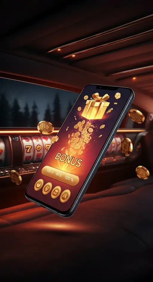 Großzügiges Willkommenspaket im Wild Robin Casino mit Darstellung von Bonusgeld, goldenen Münzen und Freispielen, bereit für neue Spieler.